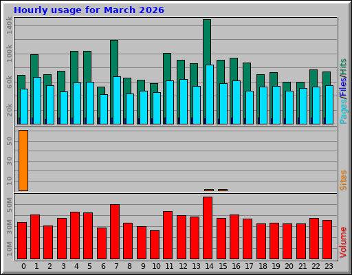 Hourly usage for March 2026